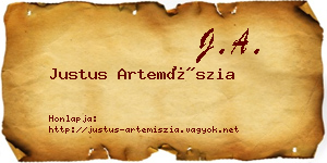 Justus Artemíszia névjegykártya